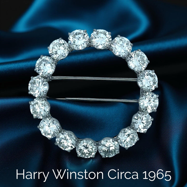 Harry Winston 11.31 carat TW Diamond Circle Platinum Brooch