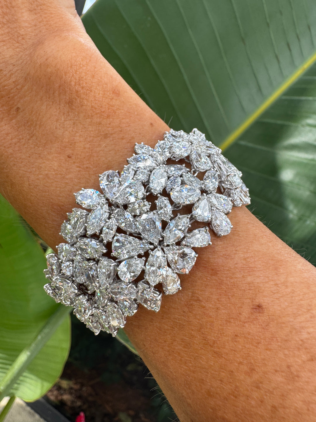 Vintage French Aristocrat 70cttw Diamond Platinum Bracelet