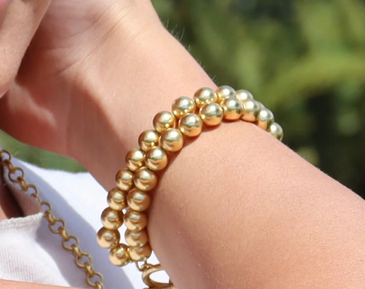Gold Layered Beaded Chain Bracelet