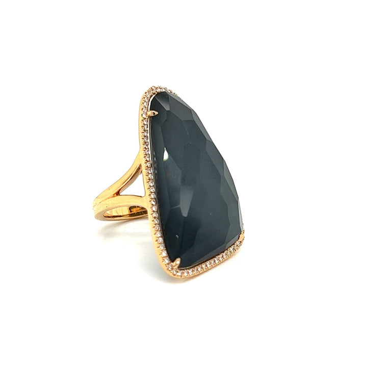 Estate Haute Hematite by Doves Statement Ring