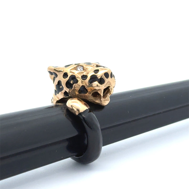 Annibale Baldini Italian Leopard Ring