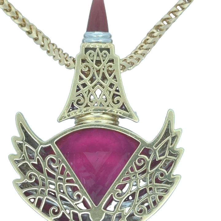 David Sacco Original  "The Art Of Being" Rubellite Natural Fancy Light Pink Diamond Necklace