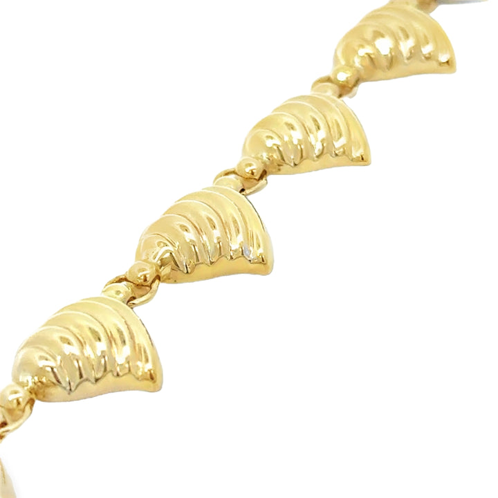 Puffed Heart 14K Yellow Gold Bracelet