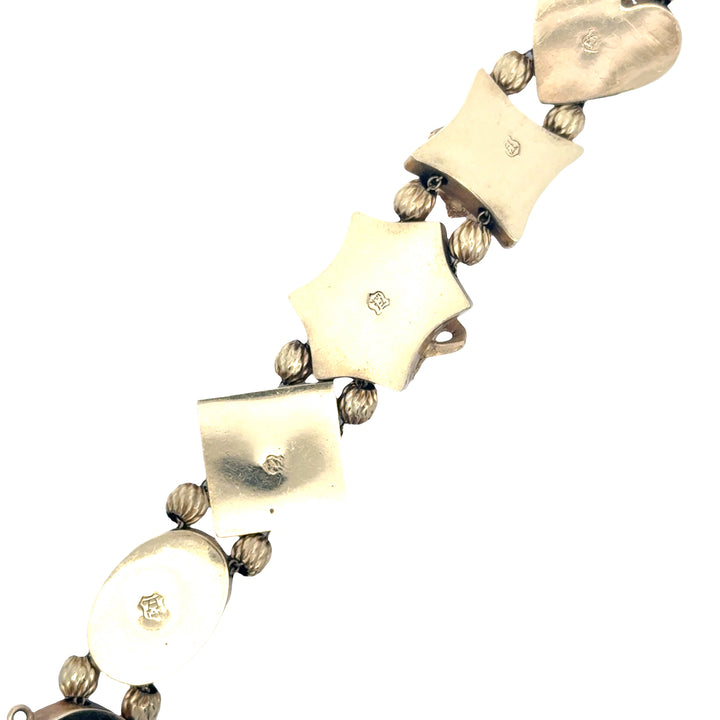 Amazing Victorian Vintage Slide Charm Bracelet