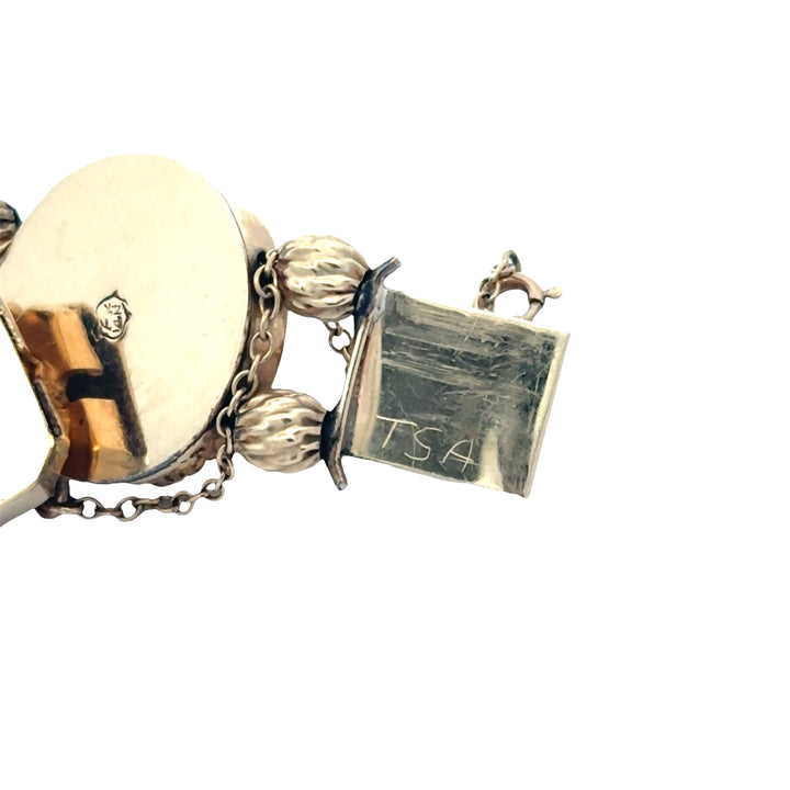 Amazing Victorian Vintage Slide Charm Bracelet