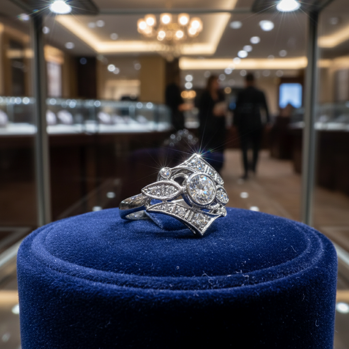Art Deco 1920's Diamond Platinum Ring