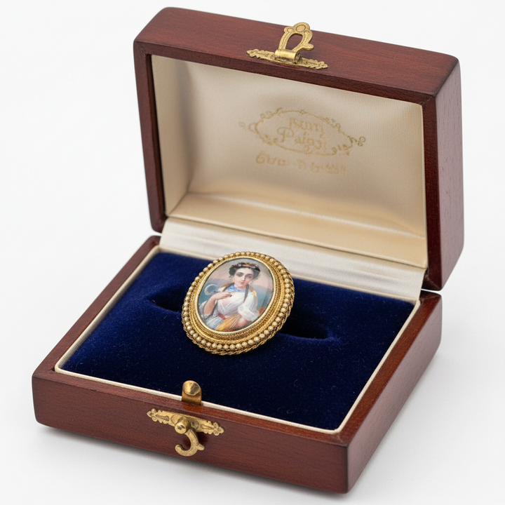 Antique Bella Donna Gold Portrait Ring