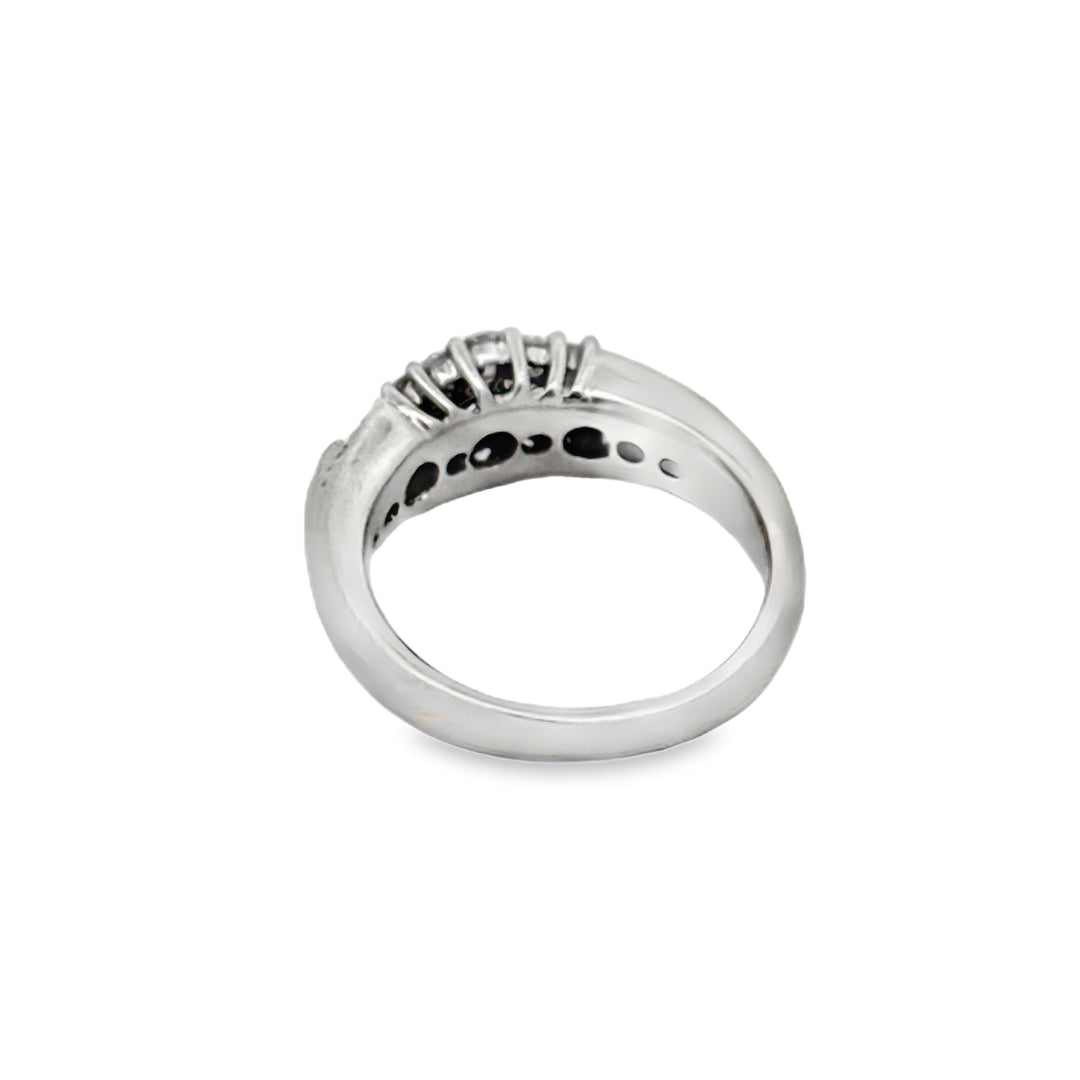 Color Change Natural Alexandrite and Diamond Platinum Ring