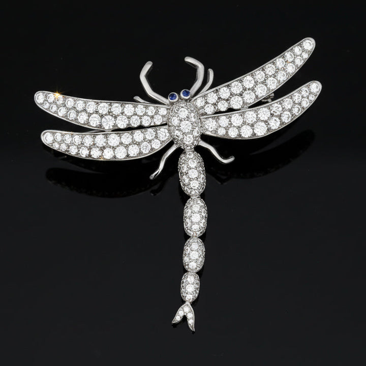 Tiffany & Co Diamond and Platinum Dragonfly Brooch