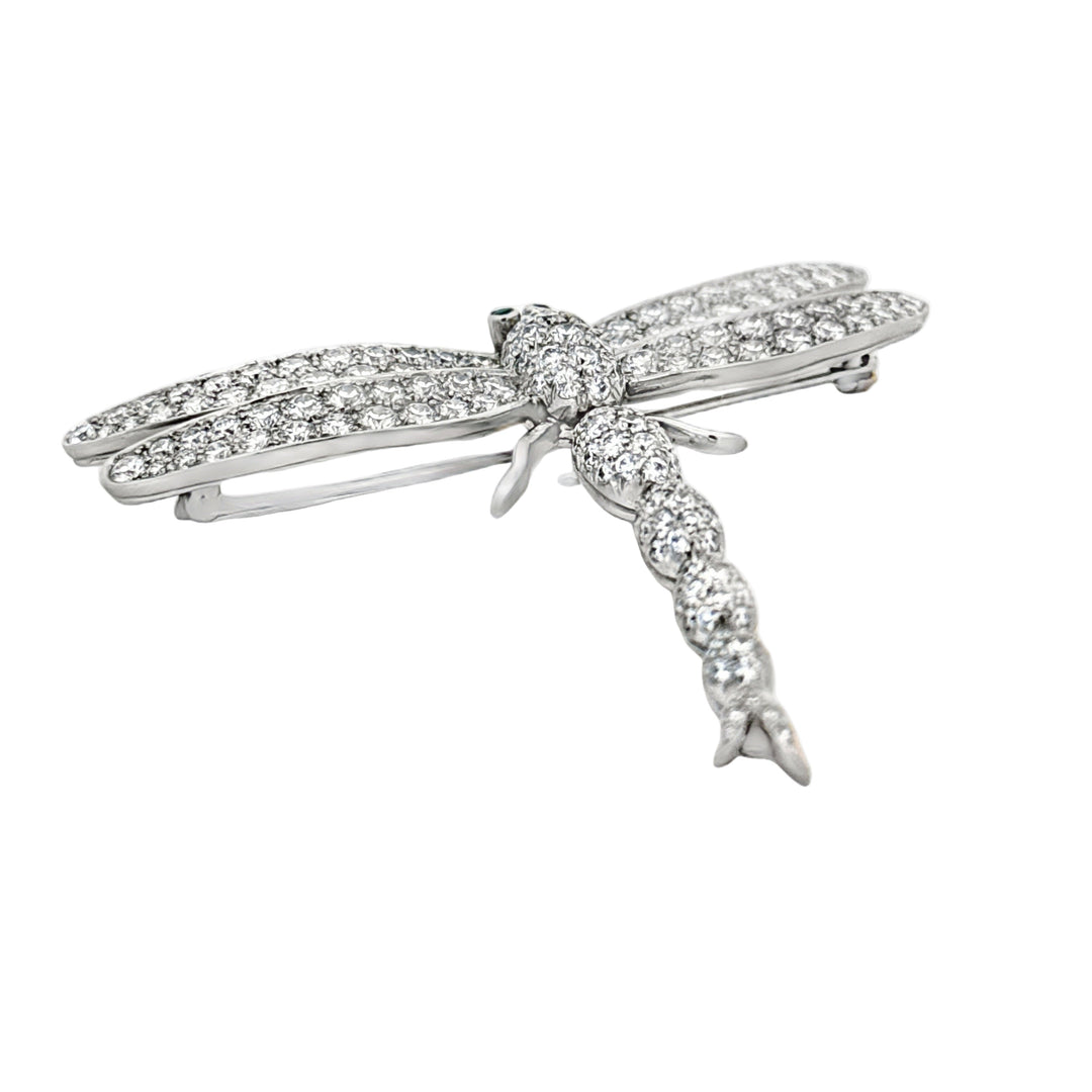 Tiffany & Co Diamond and Platinum Dragonfly Brooch
