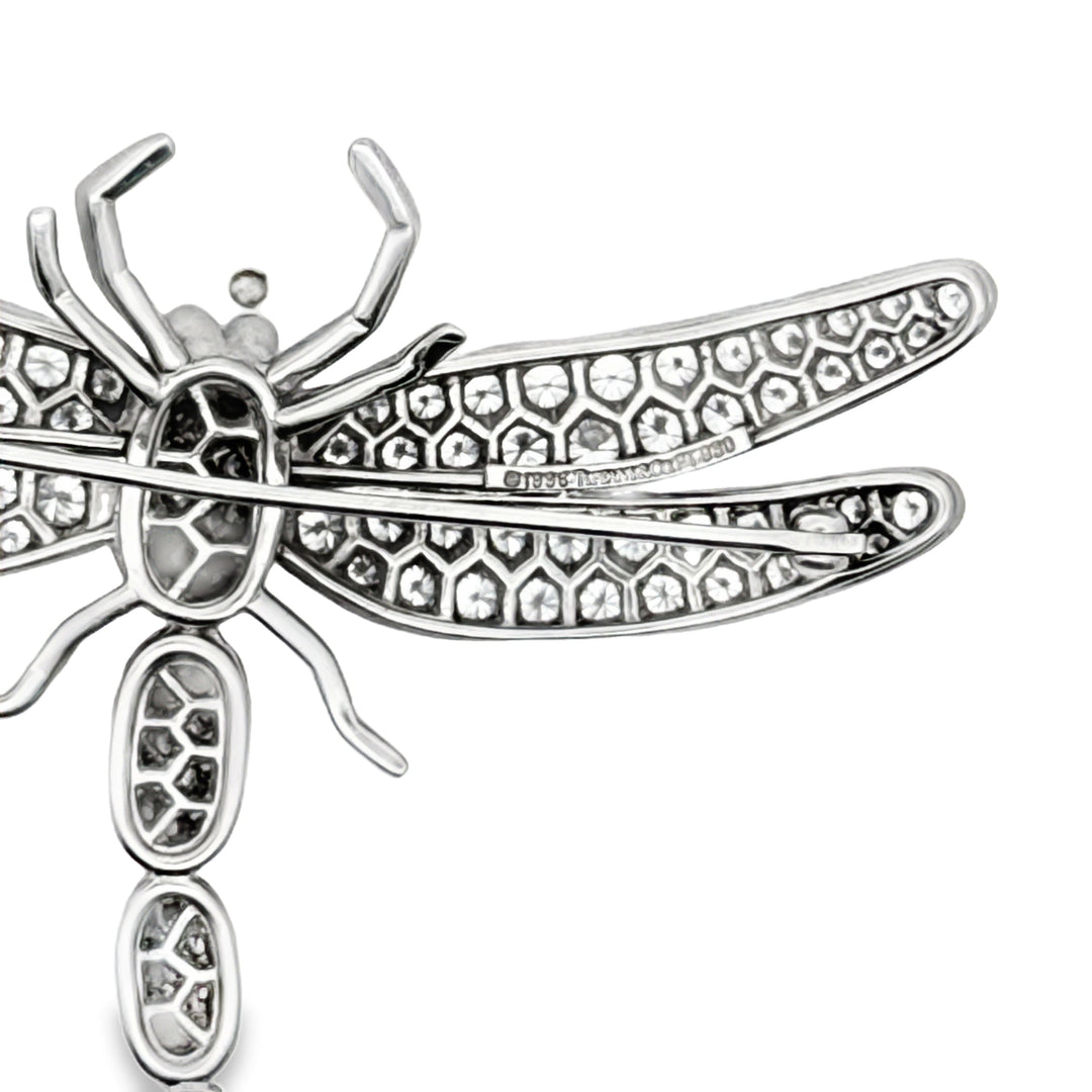 Tiffany & Co Diamond and Platinum Dragonfly Brooch