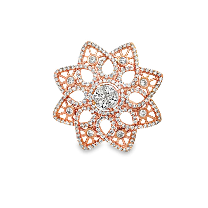 Custom Made 6.00 cttw Diamond 18K Rose Gold Ring