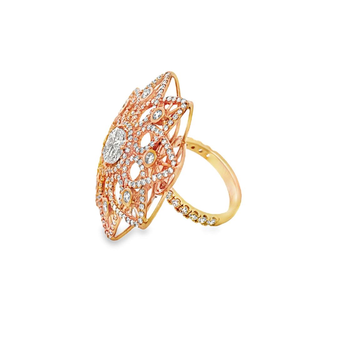 Custom Made 6.00 cttw Diamond 18K Rose Gold Ring