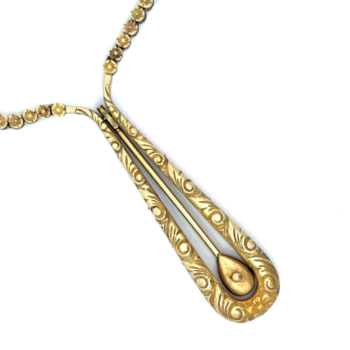 Custom Made 7.55cttw Rose Cut Diamond 22Kt Yellow/Black Rhodium Necklace