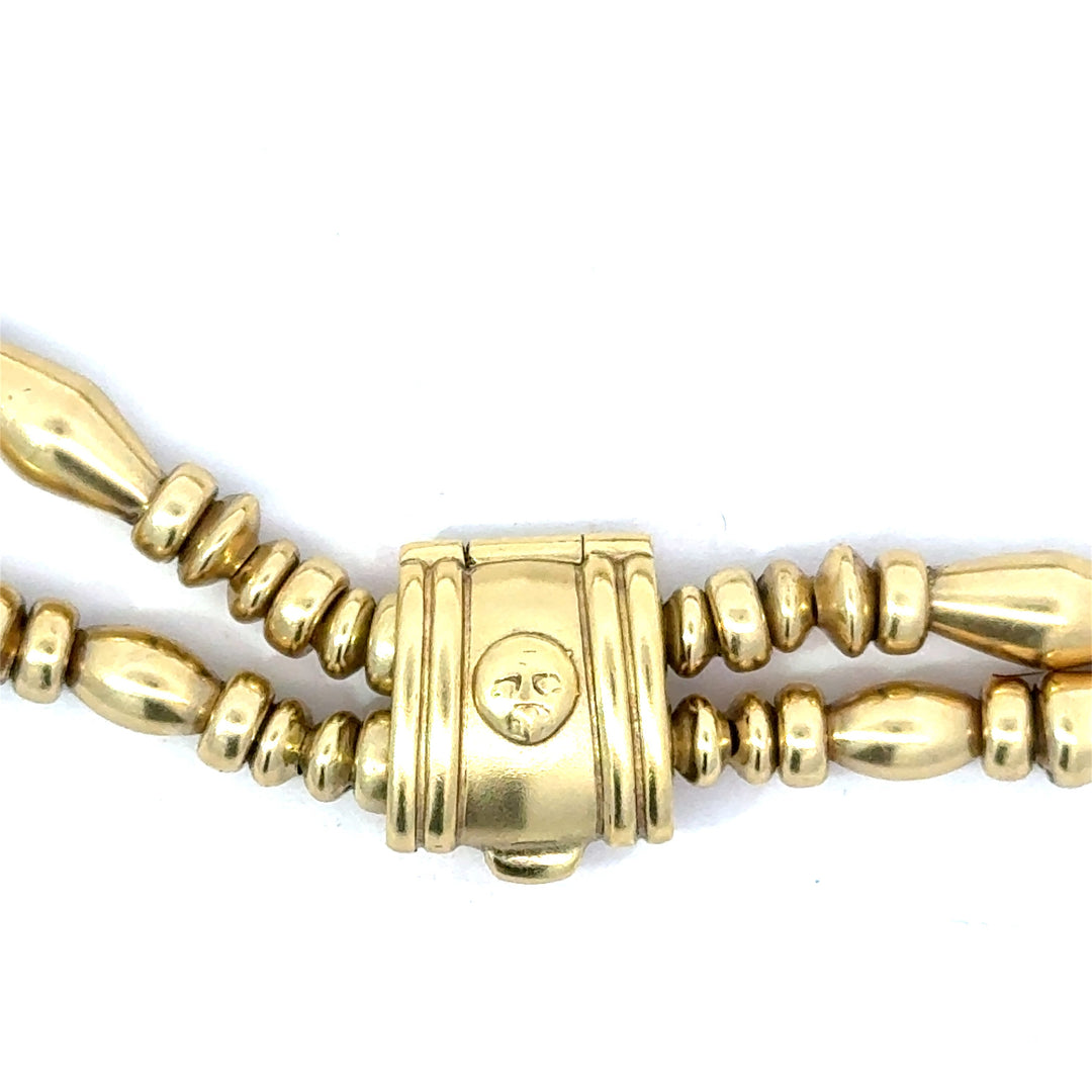 Designer Seidengang Diamond Citrine, Tourmaline 18Kt Yelllow Gold Necklace