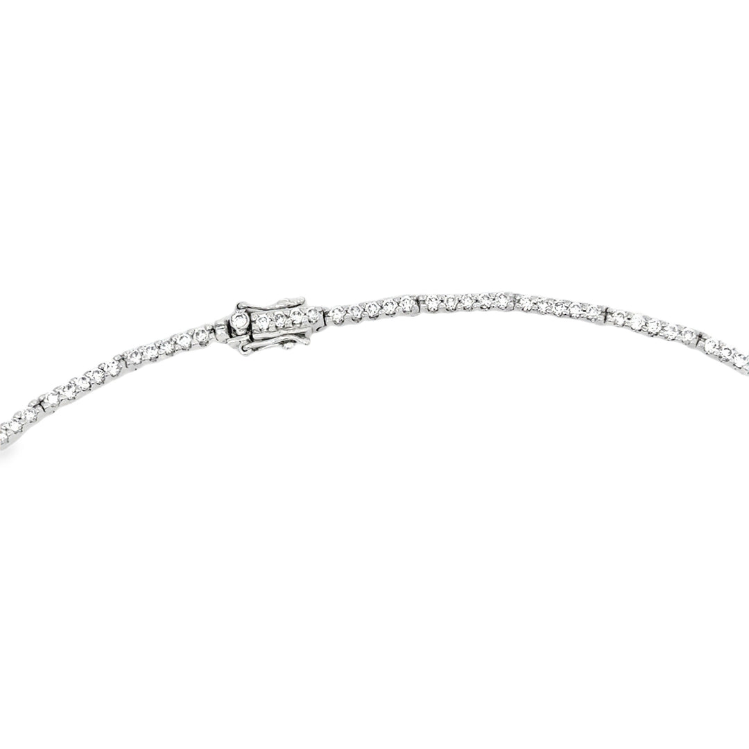 Italian Swirl 12.65cttw Diamond 18K White Gold Necklace