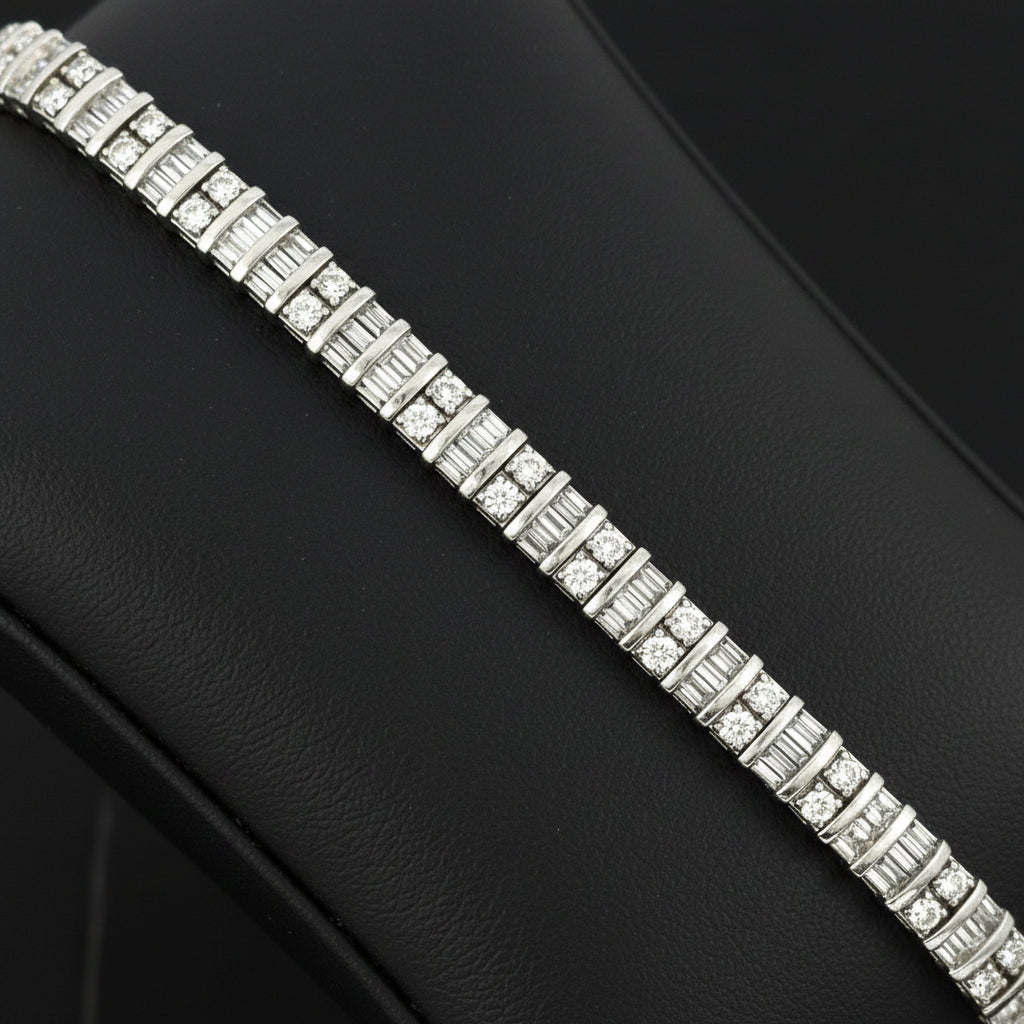 5.00cttw Diamond Tennis 14K White Gold Bracelet