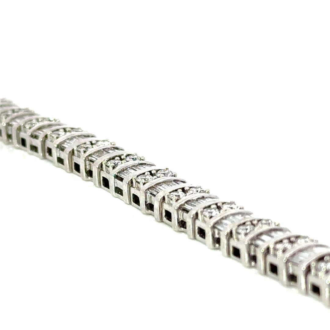 5.00cttw Diamond Tennis 14K White Gold Bracelet