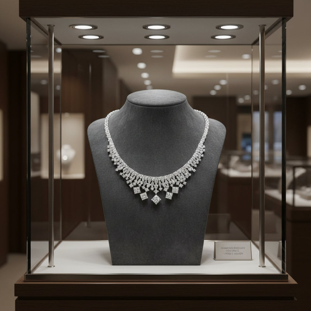 11.70cttw Diamond 18Kt White Gold Necklace
