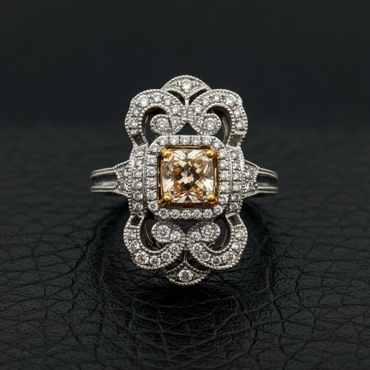 Yellow and White Diamond 14K/18K Gold Ring
