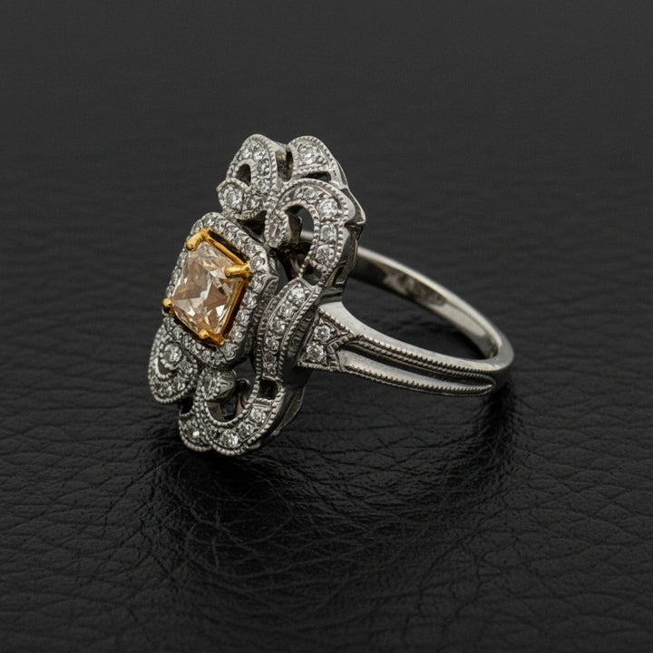 Yellow and White Diamond 14K/18K Gold Ring