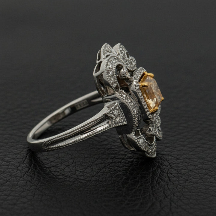 Yellow and White Diamond 14K/18K Gold Ring