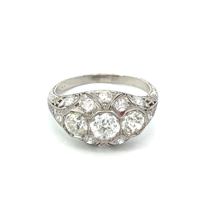 Art Deco 1920's Diamond Platinum Ring