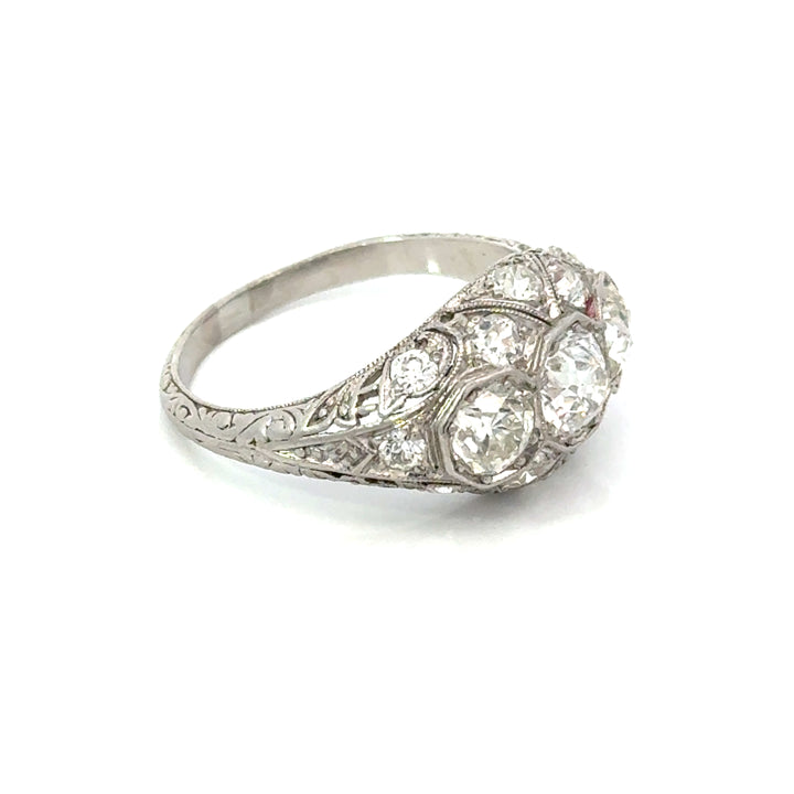 Art Deco 1920's Diamond Platinum Ring