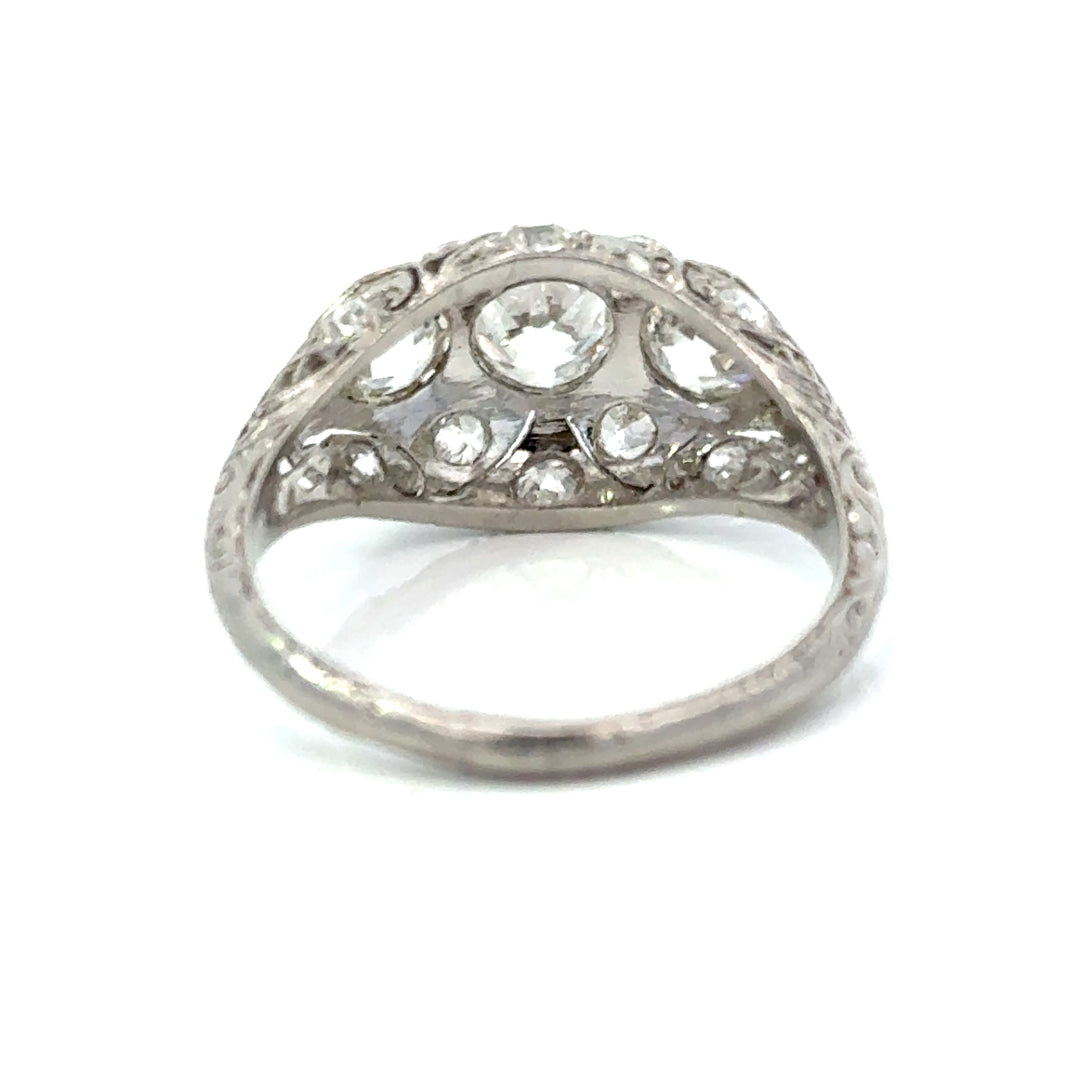 Art Deco 1920's Diamond Platinum Ring