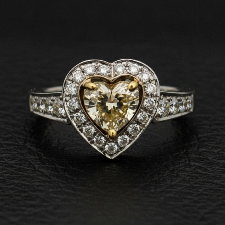 Yellow and White Diamond 14K/18K Gold Ring