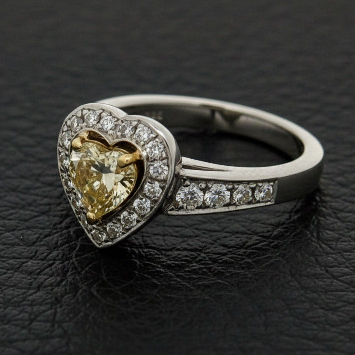 Yellow and White Diamond 14K/18K Gold Ring