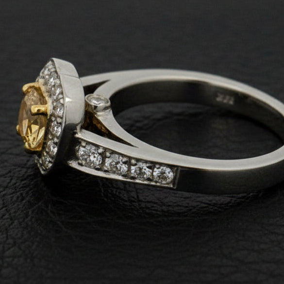 Yellow and White Diamond 14K/18K Gold Ring