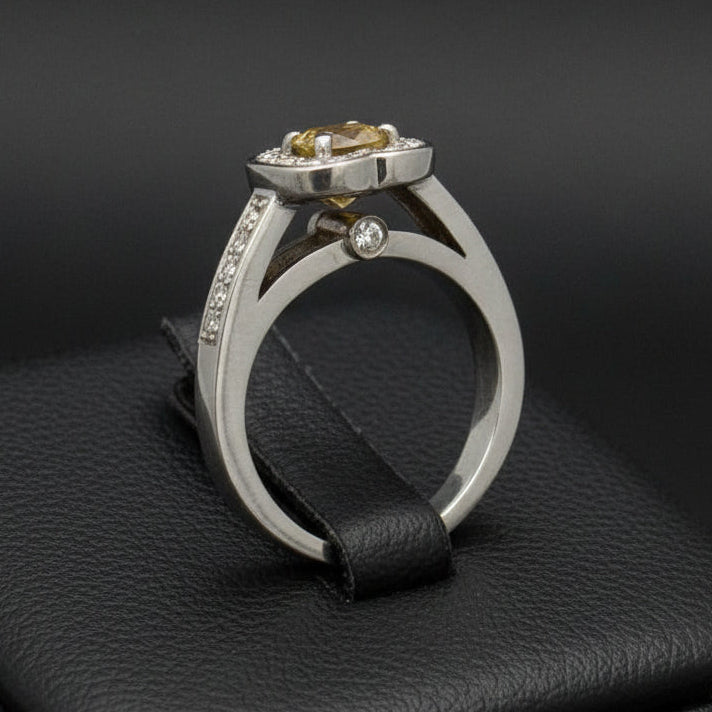 Yellow and White Diamond 14K/18K Gold Ring