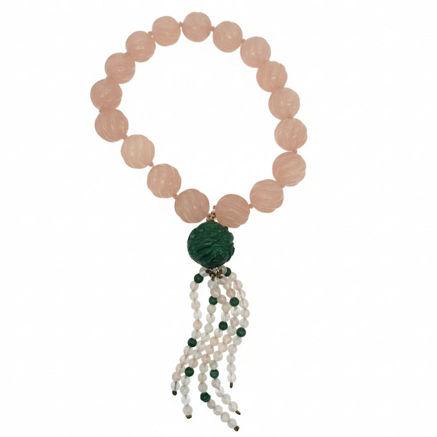 1025 cttw Carved Kunzite Necklace