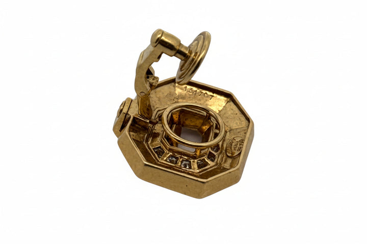 Chaumet Paris 6.20cttw Diamond Inlay Onyx Necklace and Earring Set