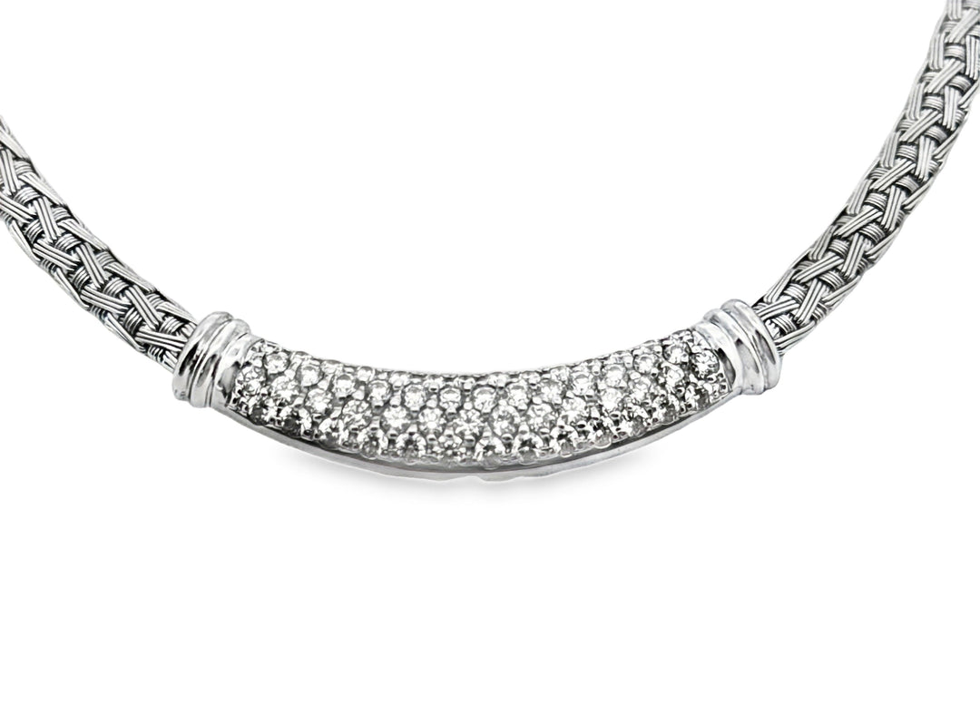 Designer Roberto Coin 3.00 cttw Diamond 18kt White Gold Necklace