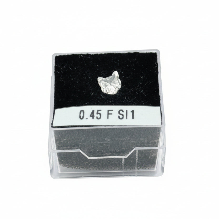 Custom Cut Cat Loose Natural Diamond .45ct F Color SI1 Clarity