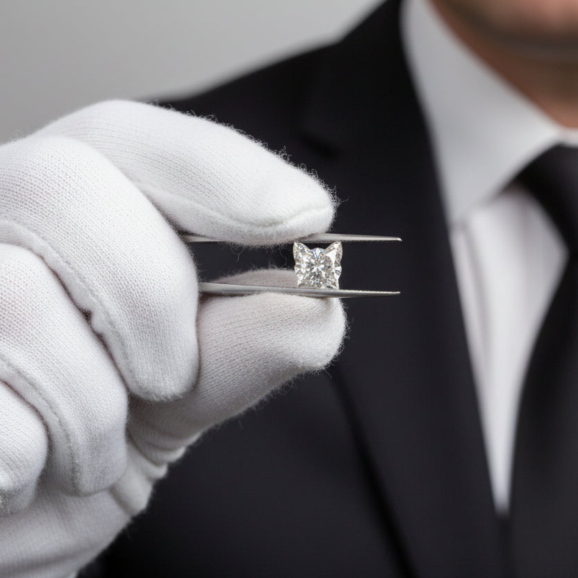 Custom Cut Cat Loose Natural Diamond .45ct F Color SI1 Clarity