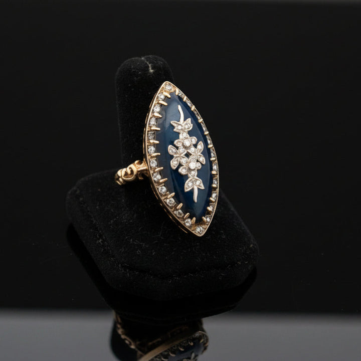 Chalcedony & Diamond 14K Yellow & White Gold Ring