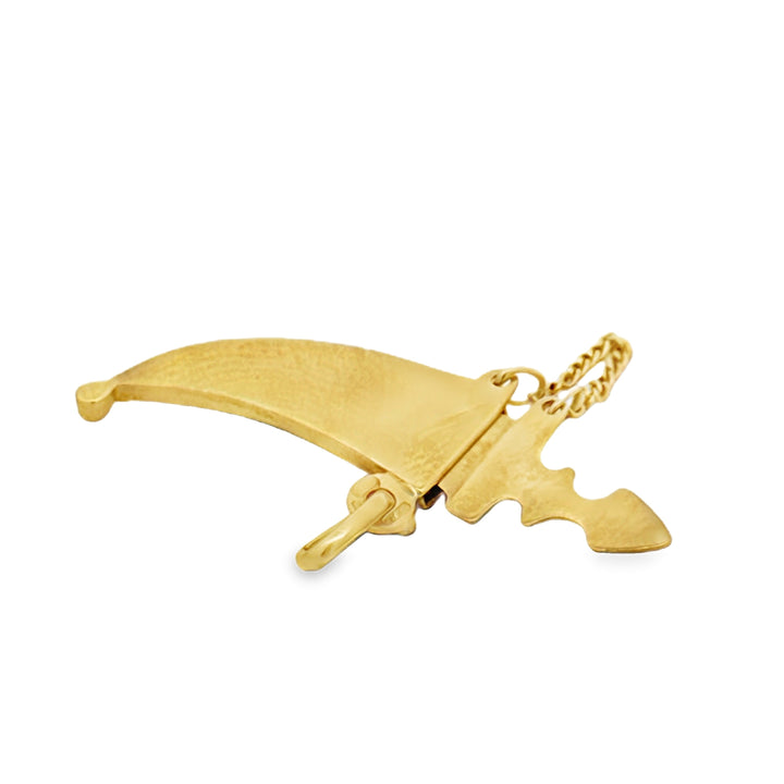 Uno A Erre Italia Coltello Pendant 18K Yellow Gold 3.67g