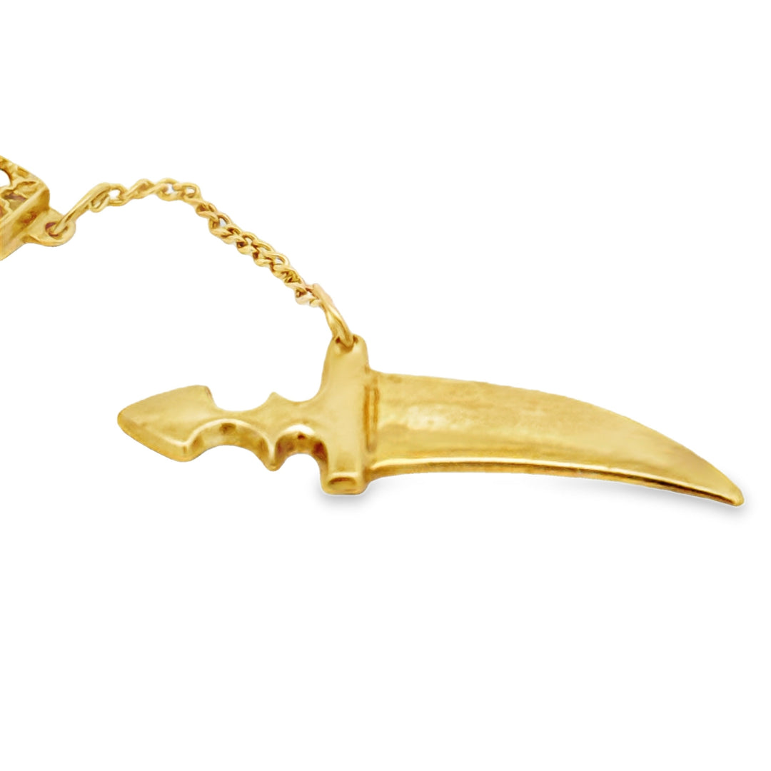Uno A Erre Italia Coltello Pendant 18K Yellow Gold 3.67g