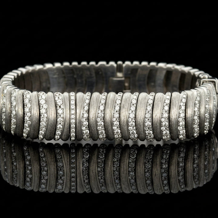 Vintage 1990's "Sabi" Henry Dunay 6.50cttw. Diamond Ladies Watch 18K White Gold