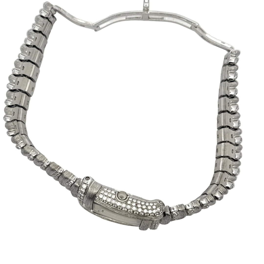 Vintage 1990's "Sabi" Henry Dunay 6.50cttw. Diamond Ladies Watch 18K White Gold