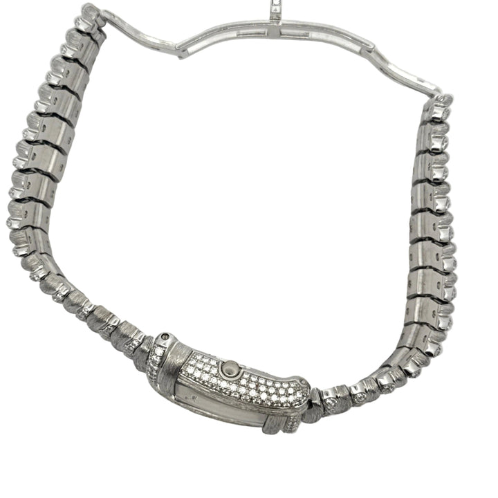 Vintage 1990's "Sabi" Henry Dunay 6.50cttw. Diamond Ladies Watch 18K White Gold