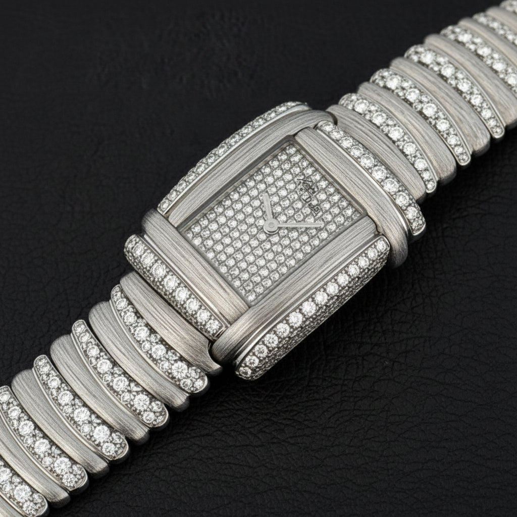 Vintage 1990's "Sabi" Henry Dunay 6.50cttw. Diamond Ladies Watch 18K White Gold
