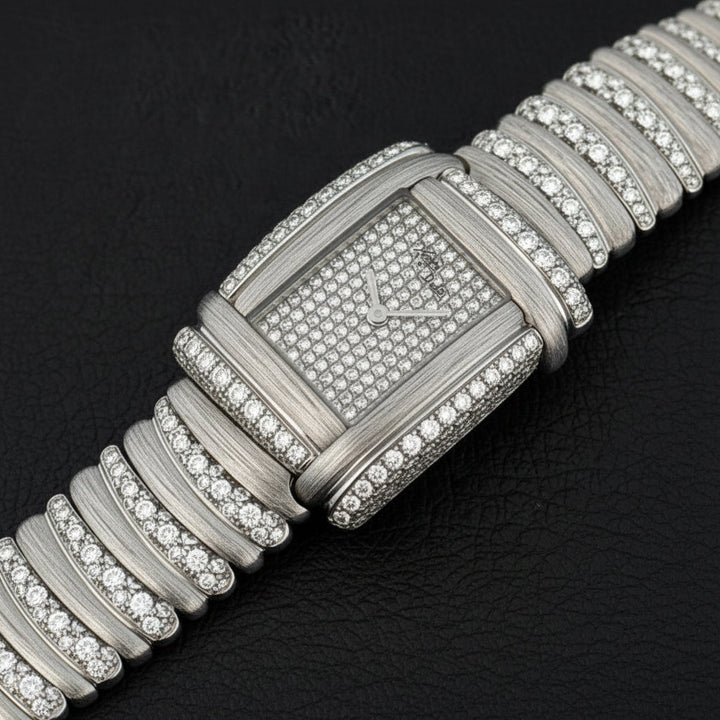Vintage 1990's "Sabi" Henry Dunay 6.50cttw. Diamond Ladies Watch 18K White Gold