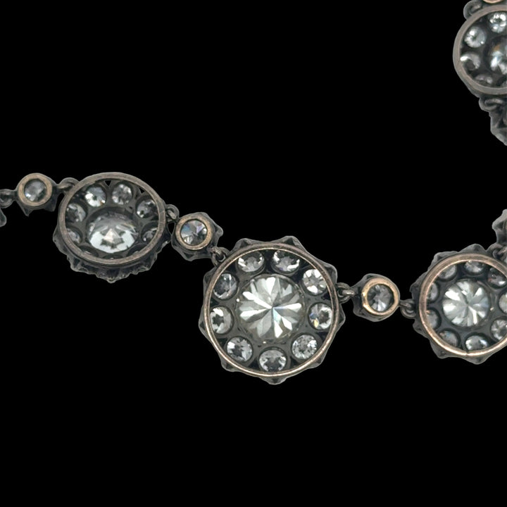 Vintage 58.75cttw Diamond Platinum and 18Kt White Gold Necklace