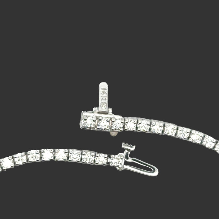 Diamond Wishbone Necklace 8.24cttw 14K White Gold