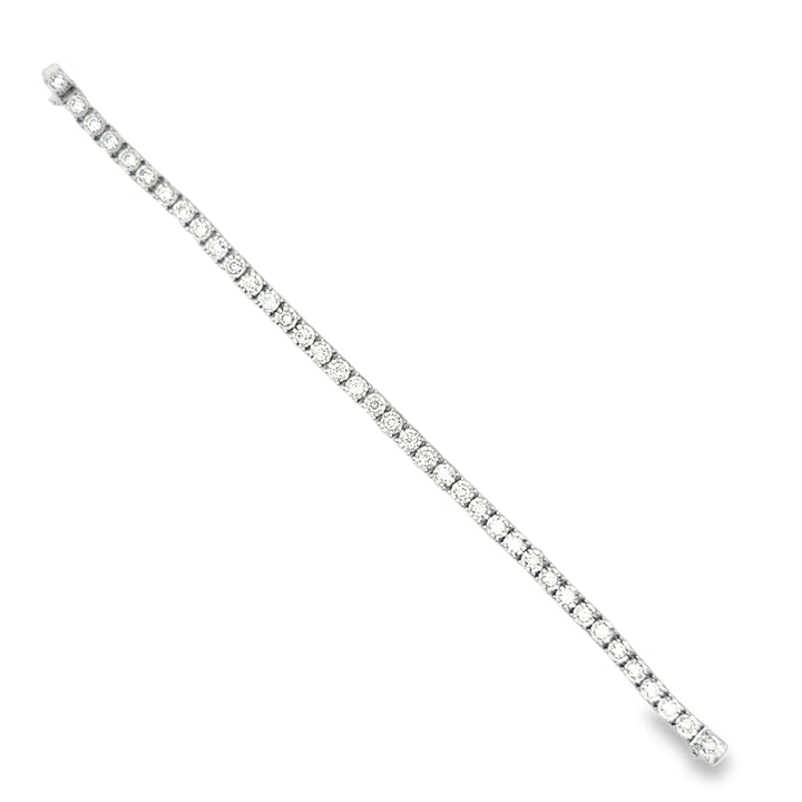 Diamond Illusion Tennis Bracelet 3.05cttw 14k White Gold