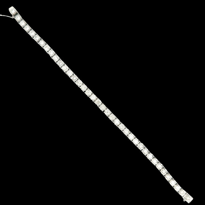 Diamond Illusion Tennis Bracelet 3.05cttw 14k White Gold